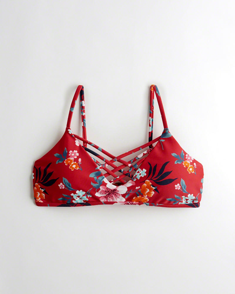 Costumi da Bagno Hollister Donna Strappy Scoop Bikini Rosse Italia (771EQZBK)